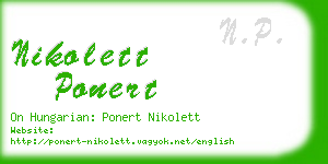 nikolett ponert business card